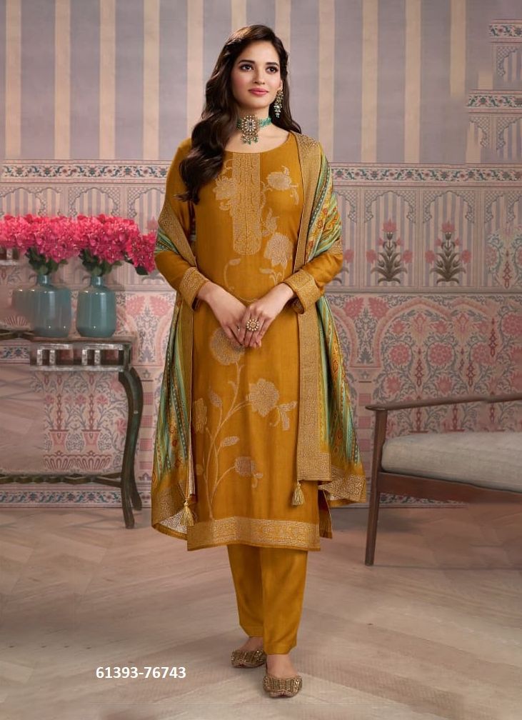 ANANTA 6 - Catalog # 61393 (Set of 6 Semi-Stitched / Un-Stitched Suits) by Vinay Fashion LLP