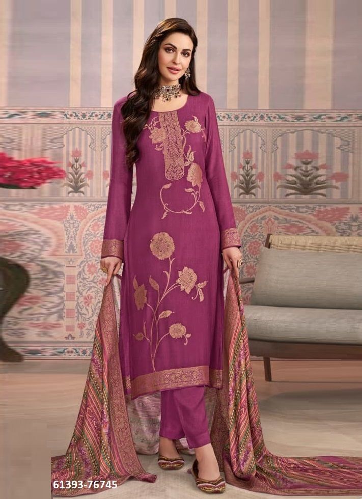 ANANTA 6 - Catalog # 61393 (Set of 6 Semi-Stitched / Un-Stitched Suits) by Vinay Fashion LLP