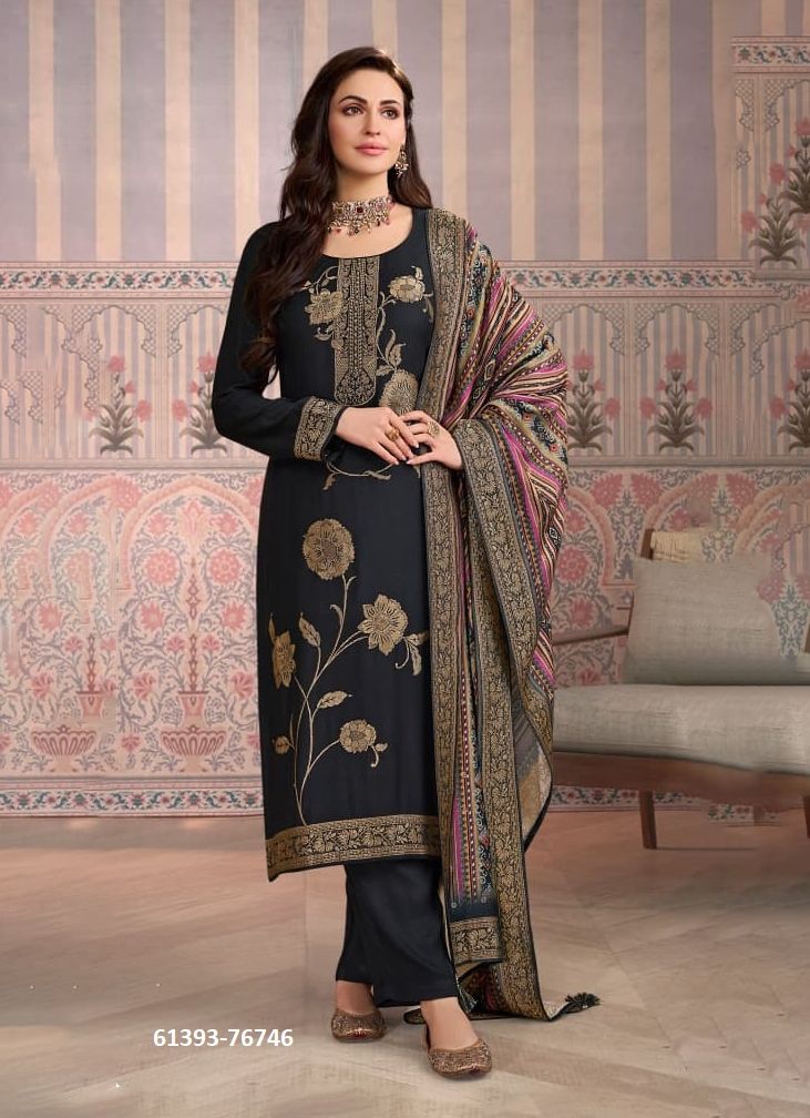 ANANTA 6 - Catalog # 61393 (Set of 6 Semi-Stitched / Un-Stitched Suits) by Vinay Fashion LLP