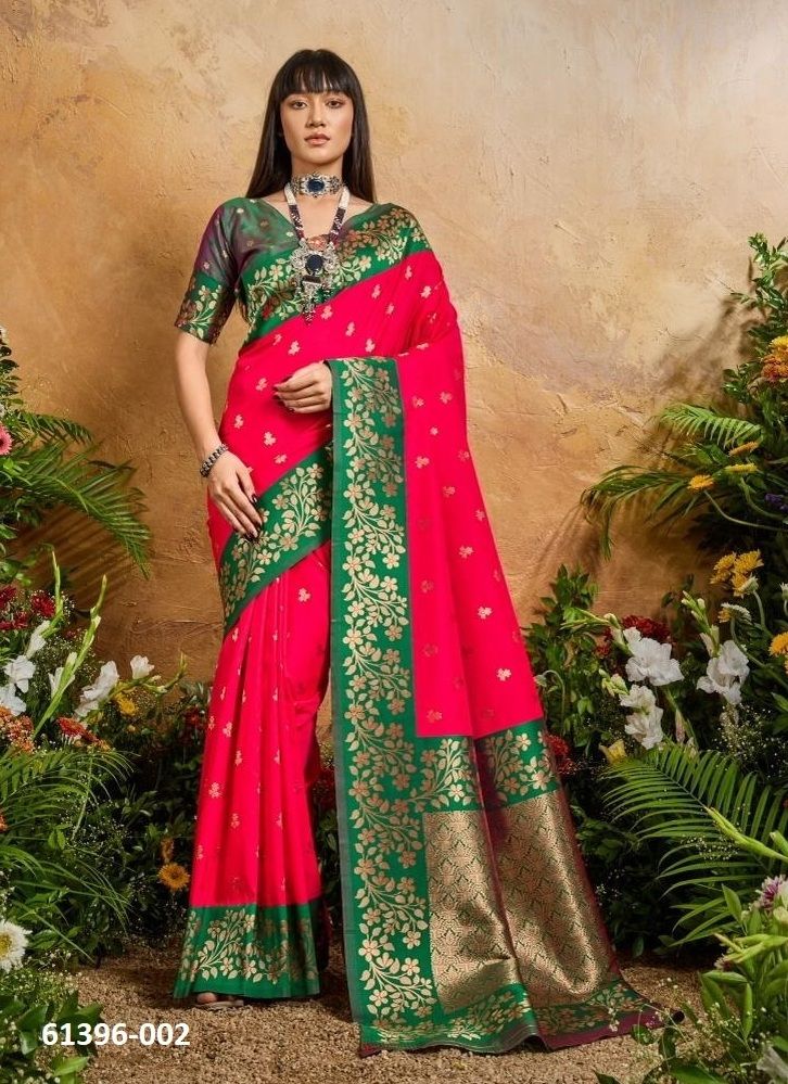 KARNATION - Catalog # 61396 (Set of 6 Sarees) MADE IN INDIA BY Rajtex Fabrics