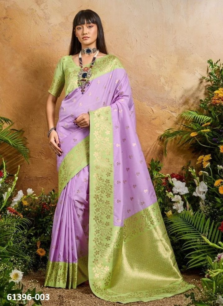 KARNATION - Catalog # 61396 (Set of 6 Sarees) MADE IN INDIA BY Rajtex Fabrics
