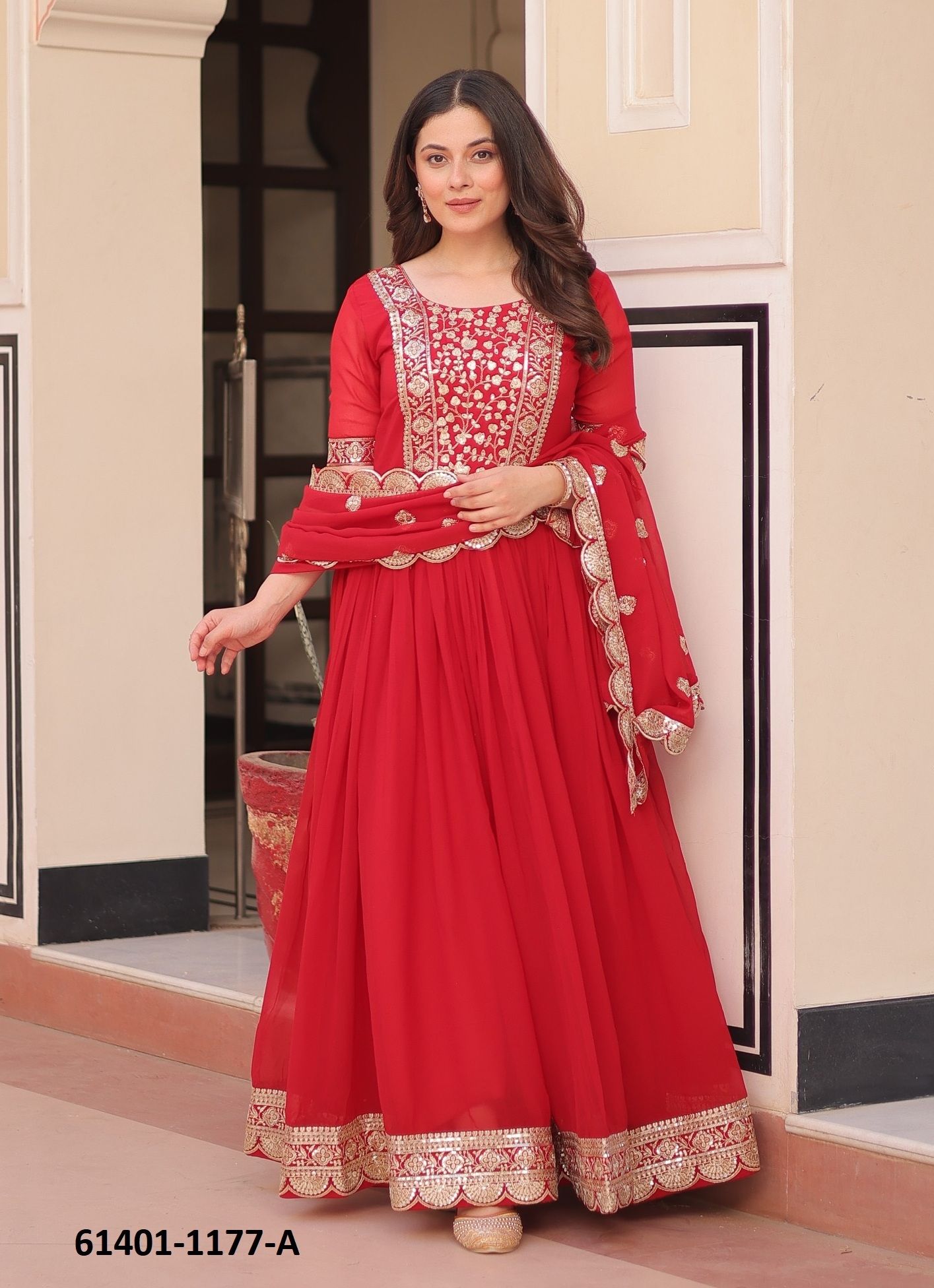 SERIES 1177 - Catalog # 61401 (Set of 2 Readymade Gowns) by Jagraasa SERIES 1177 - Catalog # 61401 (Set of 2 Readymade Gowns) by Jagraasa