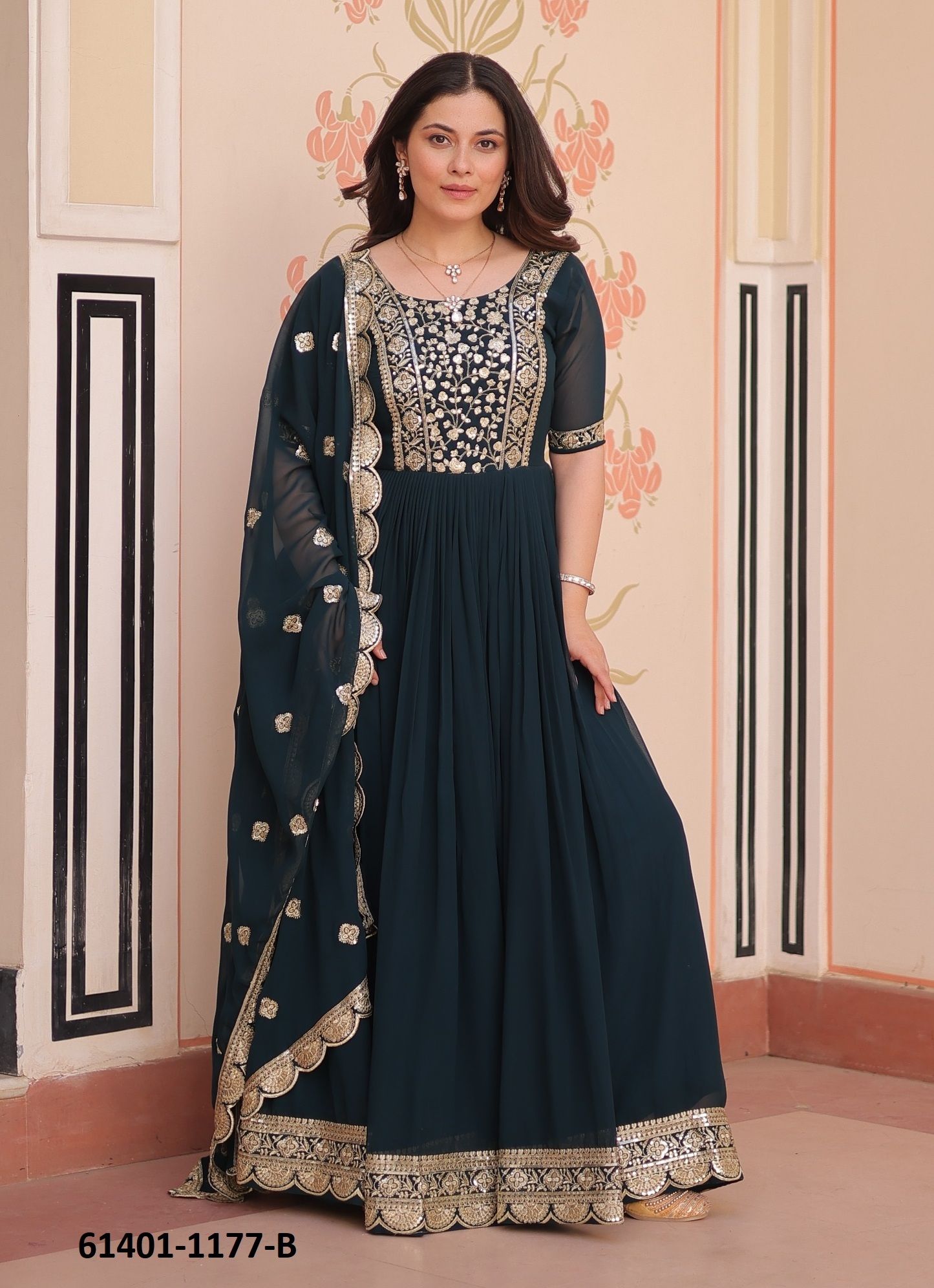 SERIES 1177 - Catalog # 61401 (Set of 2 Readymade Gowns) by Jagraasa SERIES 1177 - Catalog # 61401 (Set of 2 Readymade Gowns) by Jagraasa