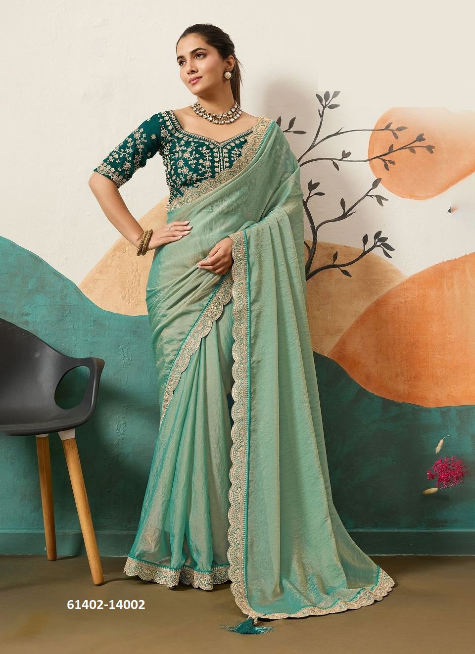 PRIREKA - Catalog # 61402 (Set of 6 Sarees) by Suma Designer PRIREKA - Catalog # 61402 (Set of 6 Sarees) by Suma Designer