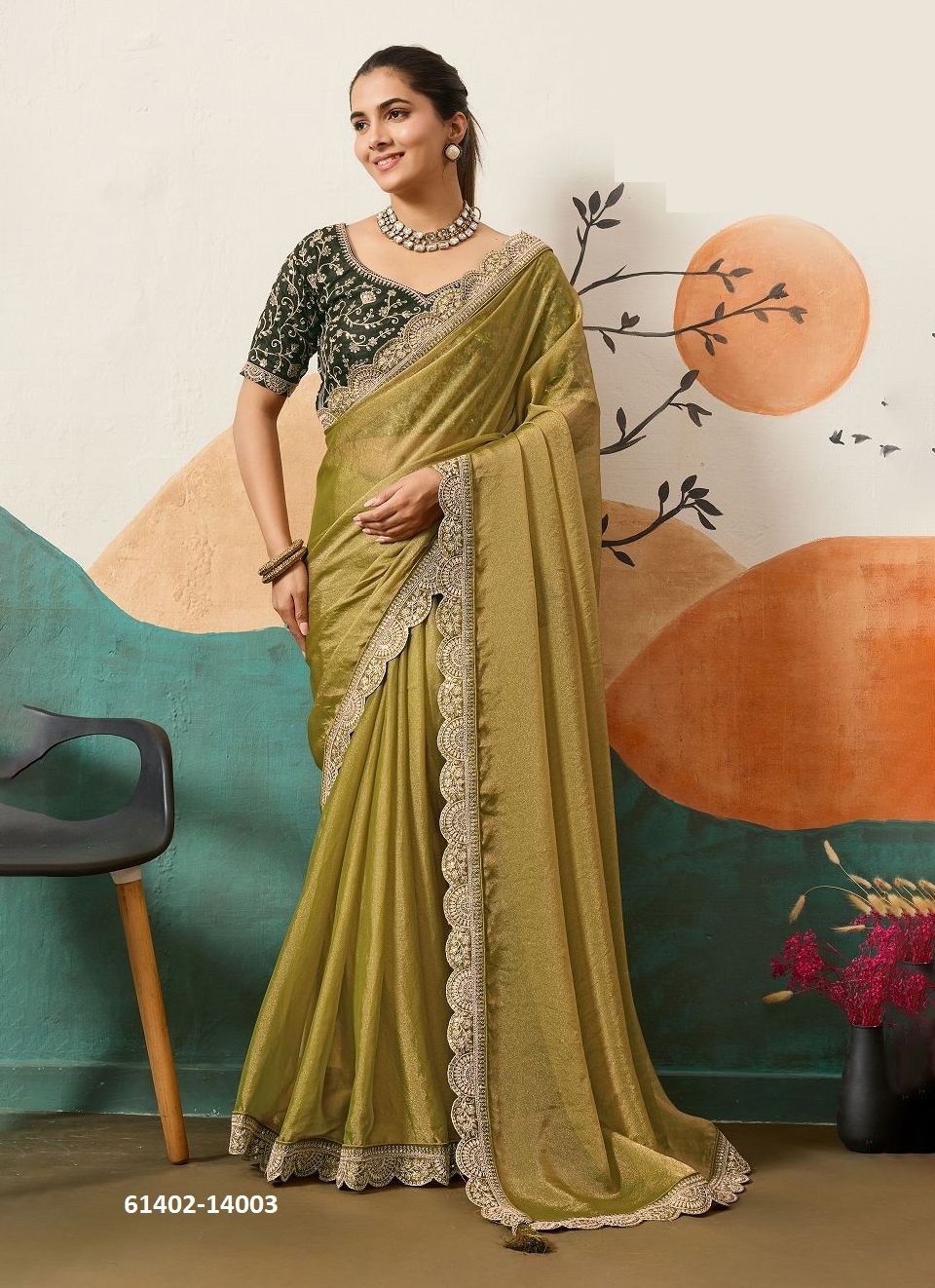 PRIREKA - Catalog # 61402 (Set of 6 Sarees) by Suma Designer PRIREKA - Catalog # 61402 (Set of 6 Sarees) by Suma Designer