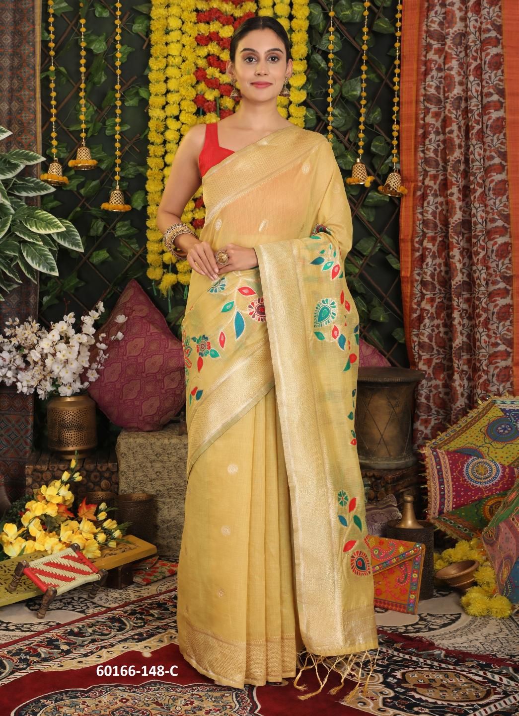 AVYUKTA - Catalog # 60166 (Set of 3 Sarees) by Brand MEHERIYA