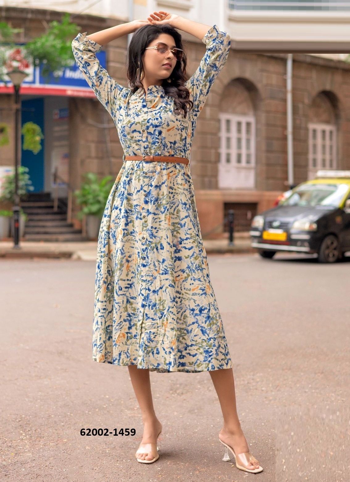 BELT 23 - Catalog # 62002 (Set of 6 Readymade Women's Kurtis / Tops) by Mittoo