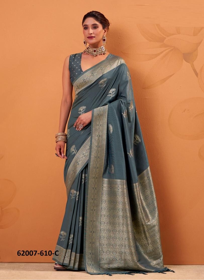 DHATU SILK - Catalog # 62007 (Set of 8 Sarees) by Serengeti DHATU SILK - Catalog # 62007 (Set of 8 Sarees) by Serengeti