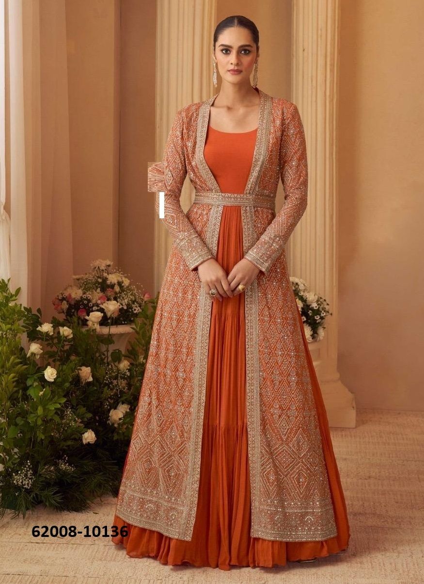 KASMIRA - Catalog # 62008 (Set of 4 Readymade Gowns) by Sayuri Designer KASMIRA - Catalog # 62008 (Set of 4 Readymade Gowns) by Sayuri Designer