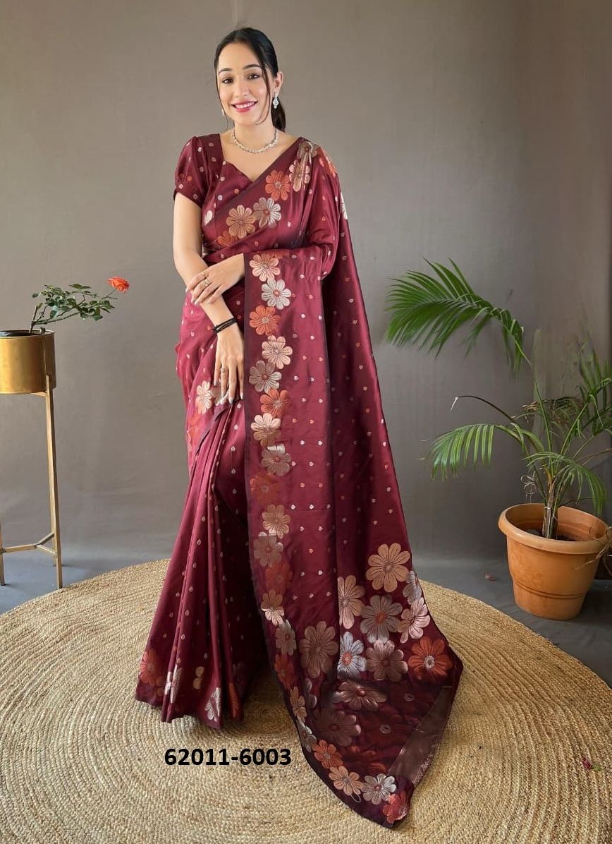 SIYA - Catalog # 62011 (Set of 6 Sarees) by Aabharan SIYA - Catalog # 62011 (Set of 6 Sarees) by Aabharan