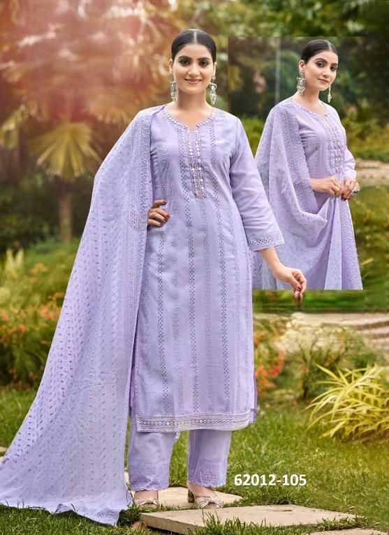 SAKSHI - Catalog # 62012 (Set of 7 SIZE-SETS [Readymade Salwar Suits]) by Desi Muse