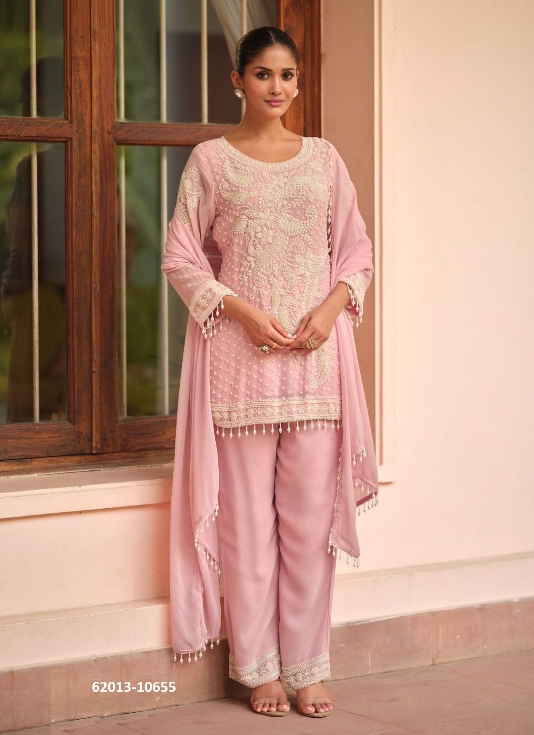 VARINA - Catalog # 62013 (Set of 3 Readymade Salwar Suits) by Aashirwad