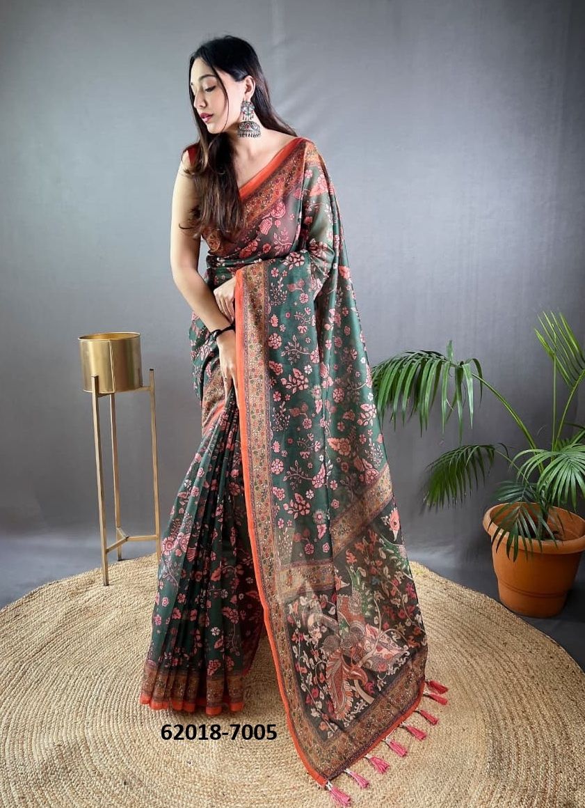 RAKSHA - Catalog # 62018 (Set of 7 Sarees) by Aabharan RAKSHA - Catalog # 62018 (Set of 7 Sarees) by Aabharan