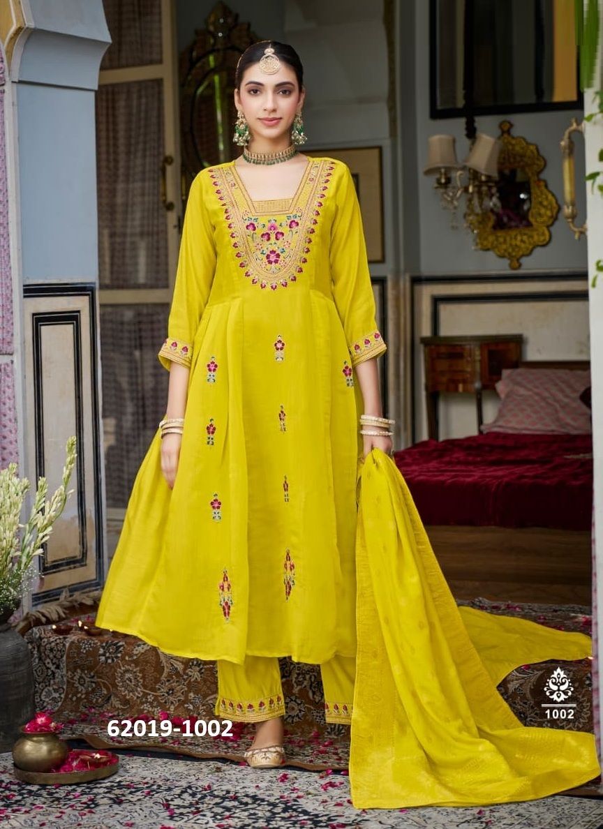 FESTIVE - Catalog # 62019 (Set of 4 Readymade Salwar Suits) by Karissa