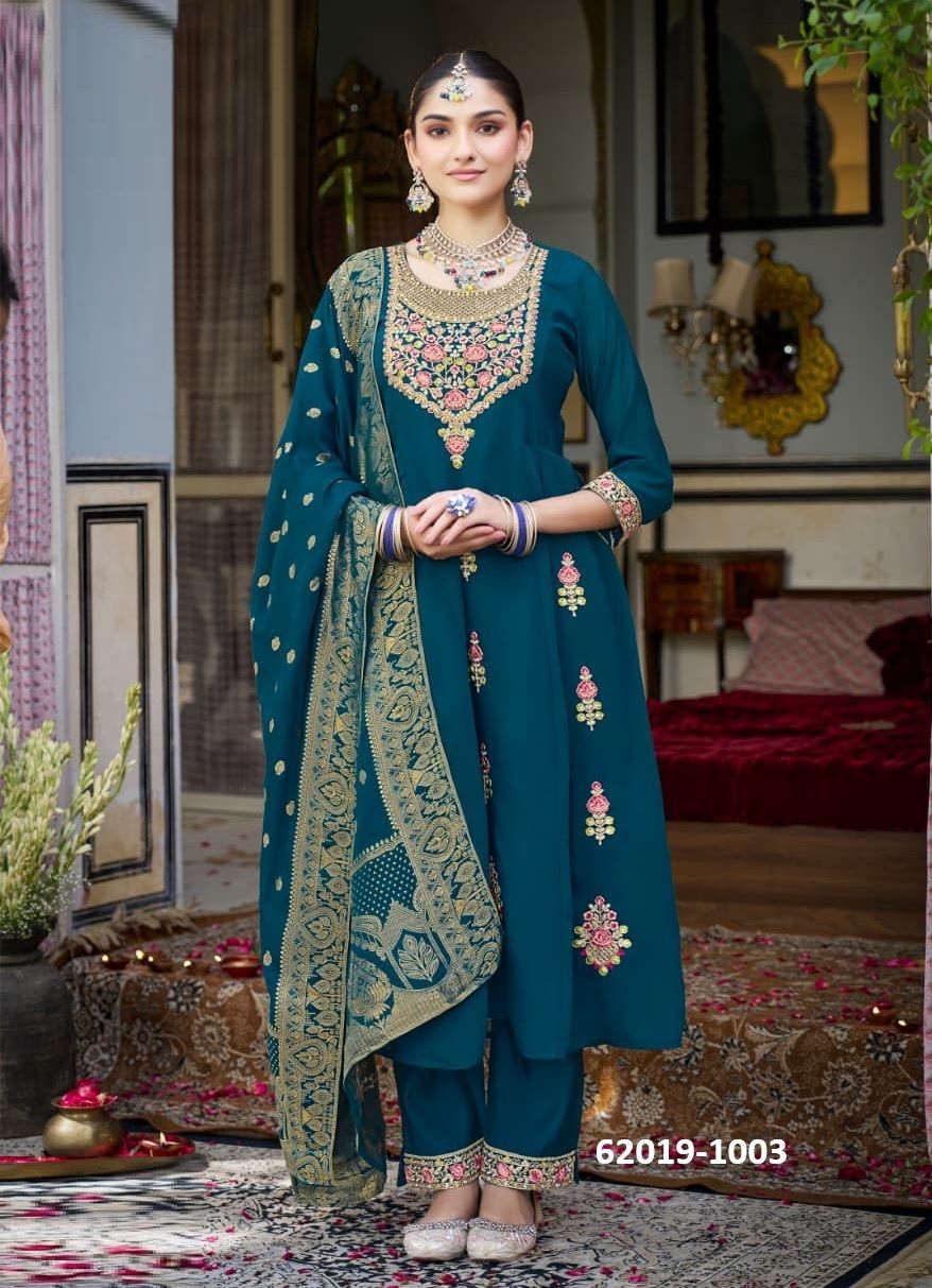 FESTIVE - Catalog # 62019 (Set of 4 Readymade Salwar Suits) by Karissa