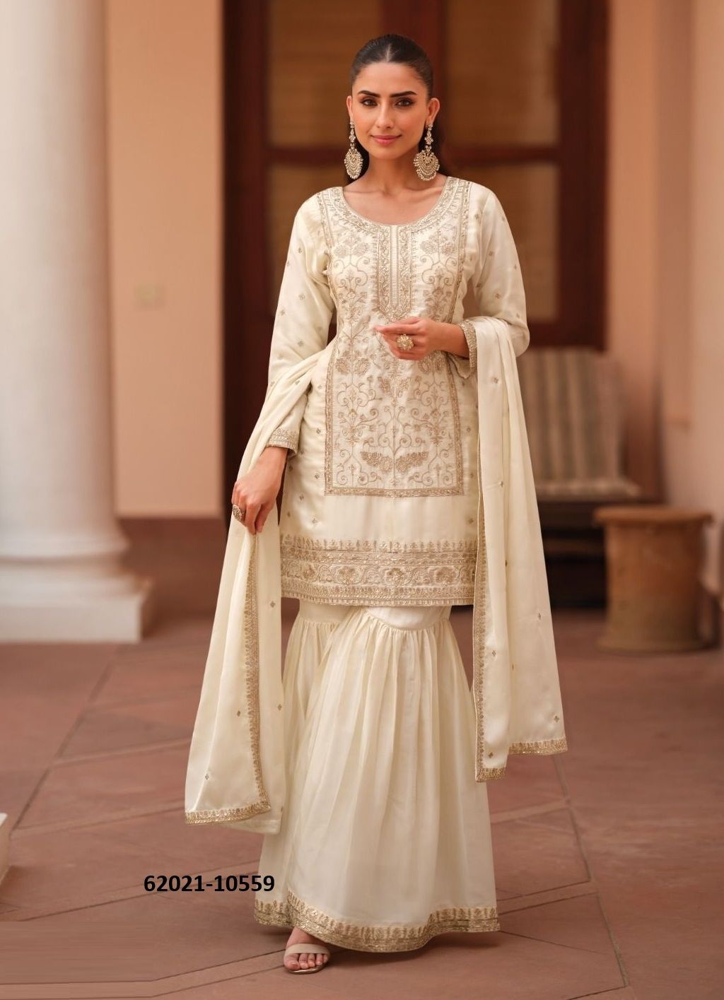 MOHINI - Catalog # 62021 (Set of 3 Readymade Salwar Suits) by Aashirwad