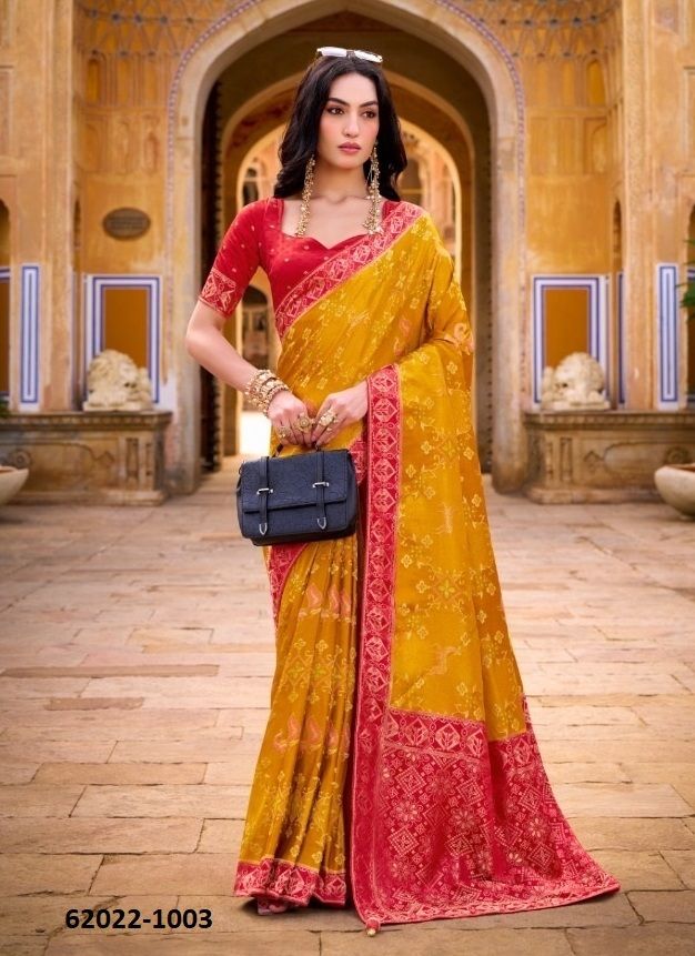 AARADHYAM - Catalog # 62022 (Set of 6 Sarees) by Trikaashi AARADHYAM - Catalog # 62022 (Set of 6 Sarees) by Trikaashi