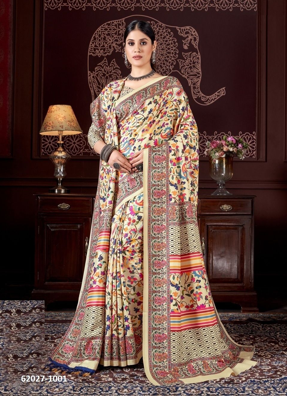 PASHMINA SAREES WITH SHAWL - Catalog # 62027 (Set of 10 Sarees) by Meheriya PASHMINA SAREES WITH SHAWL - Catalog # 62027 (Set of 10 Sarees) by Meheriya