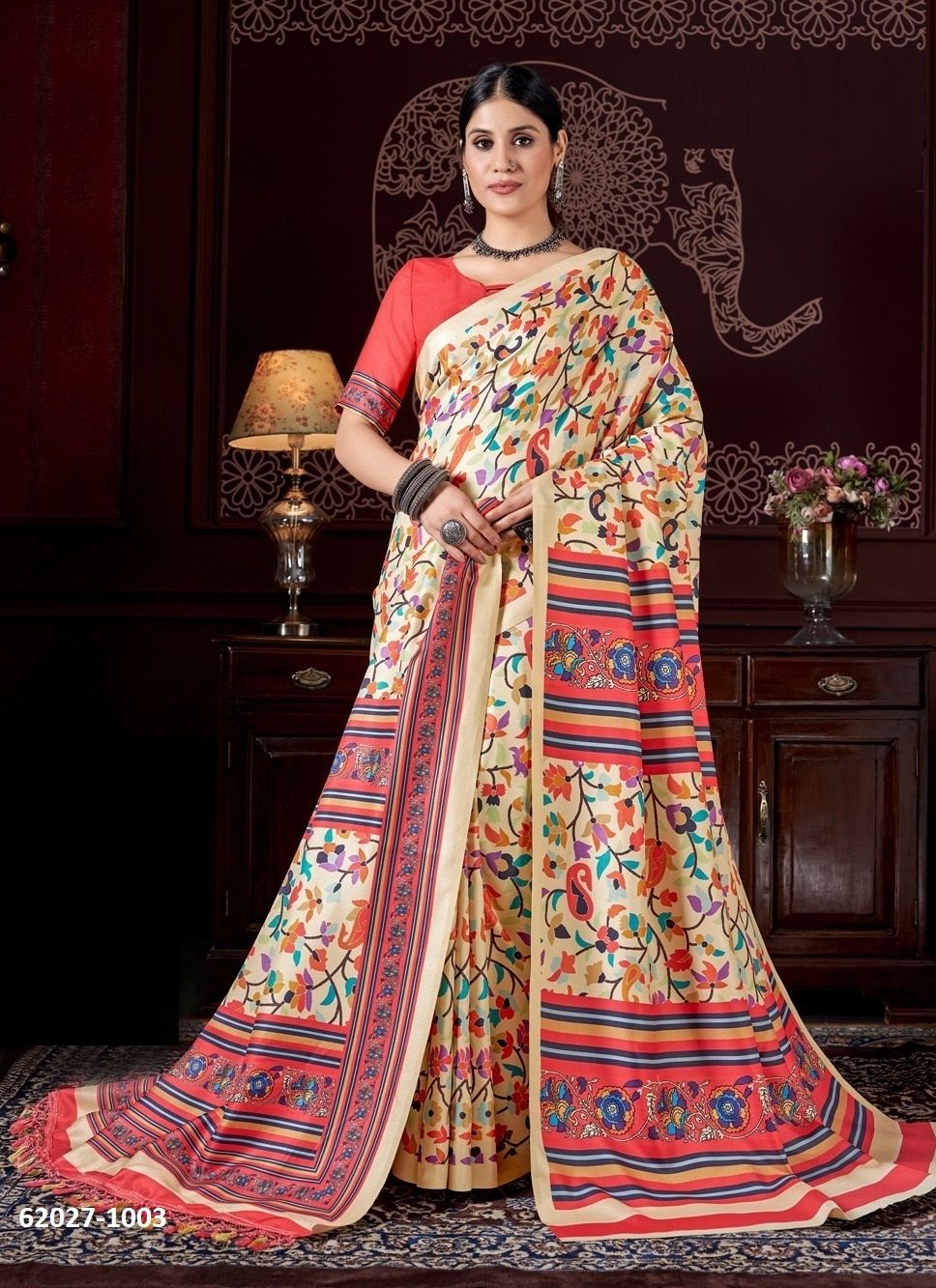PASHMINA SAREES WITH SHAWL - Catalog # 62027 (Set of 10 Sarees) by Meheriya PASHMINA SAREES WITH SHAWL - Catalog # 62027 (Set of 10 Sarees) by Meheriya