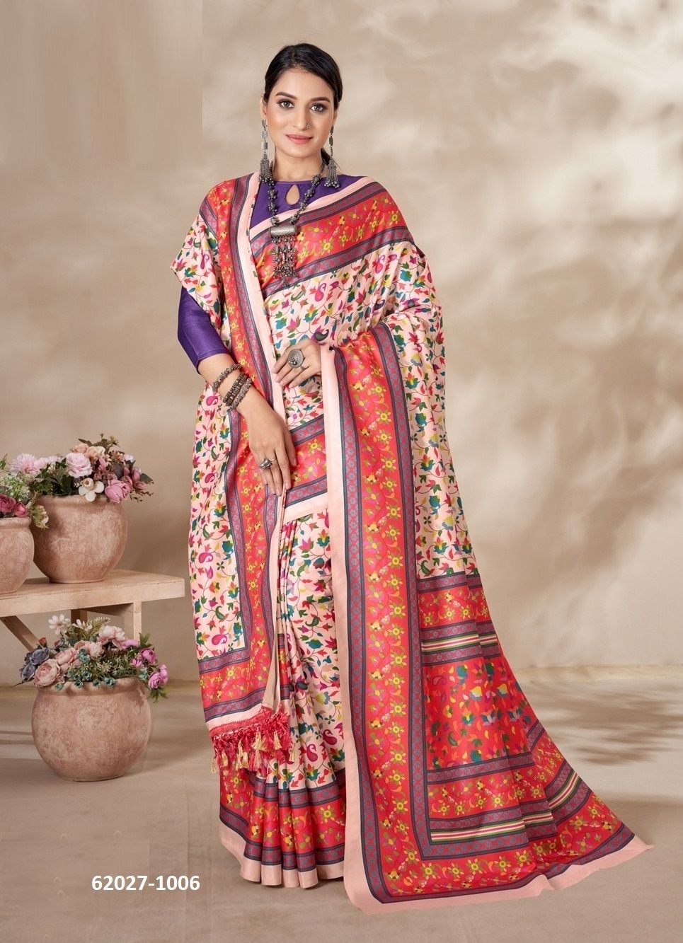 PASHMINA SAREES WITH SHAWL - Catalog # 62027 (Set of 10 Sarees) by Meheriya PASHMINA SAREES WITH SHAWL - Catalog # 62027 (Set of 10 Sarees) by Meheriya