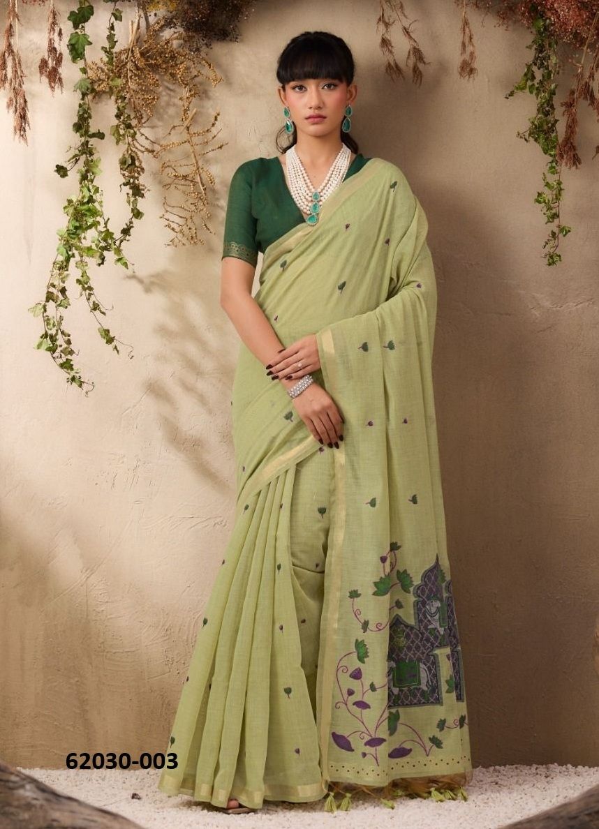 SAANJH PICHWAI - Catalog # 62030 (Set of 6 Sarees) by Rajtex Fabrics SAANJH PICHWAI - Catalog # 62030 (Set of 6 Sarees) by Rajtex Fabrics