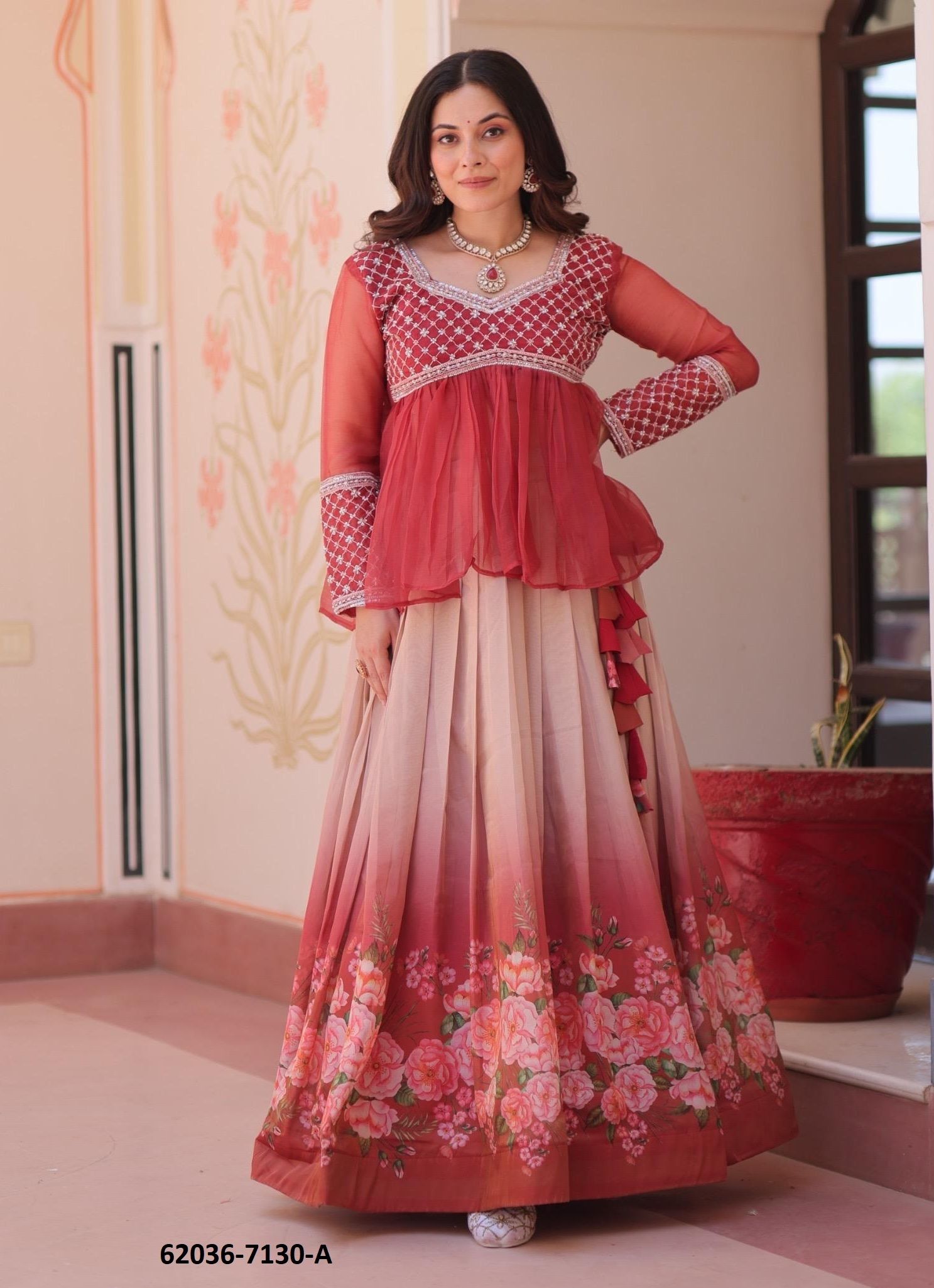 SERIES 7130 - Catalog # 62036 (Set of 2 Readymade Lehengas) by Serengeti SERIES 7130 - Catalog # 62036 (Set of 2 Readymade Lehengas) by Serengeti