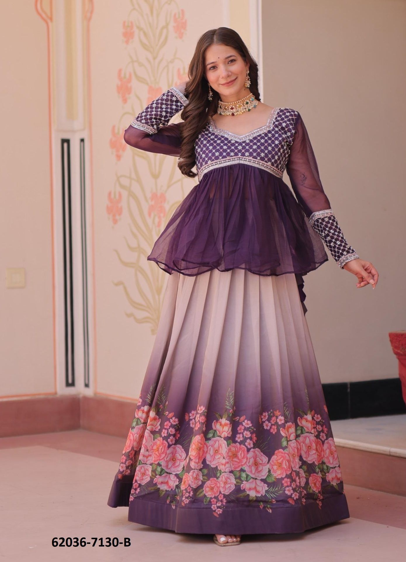 SERIES 7130 - Catalog # 62036 (Set of 2 Readymade Lehengas) by Serengeti SERIES 7130 - Catalog # 62036 (Set of 2 Readymade Lehengas) by Serengeti