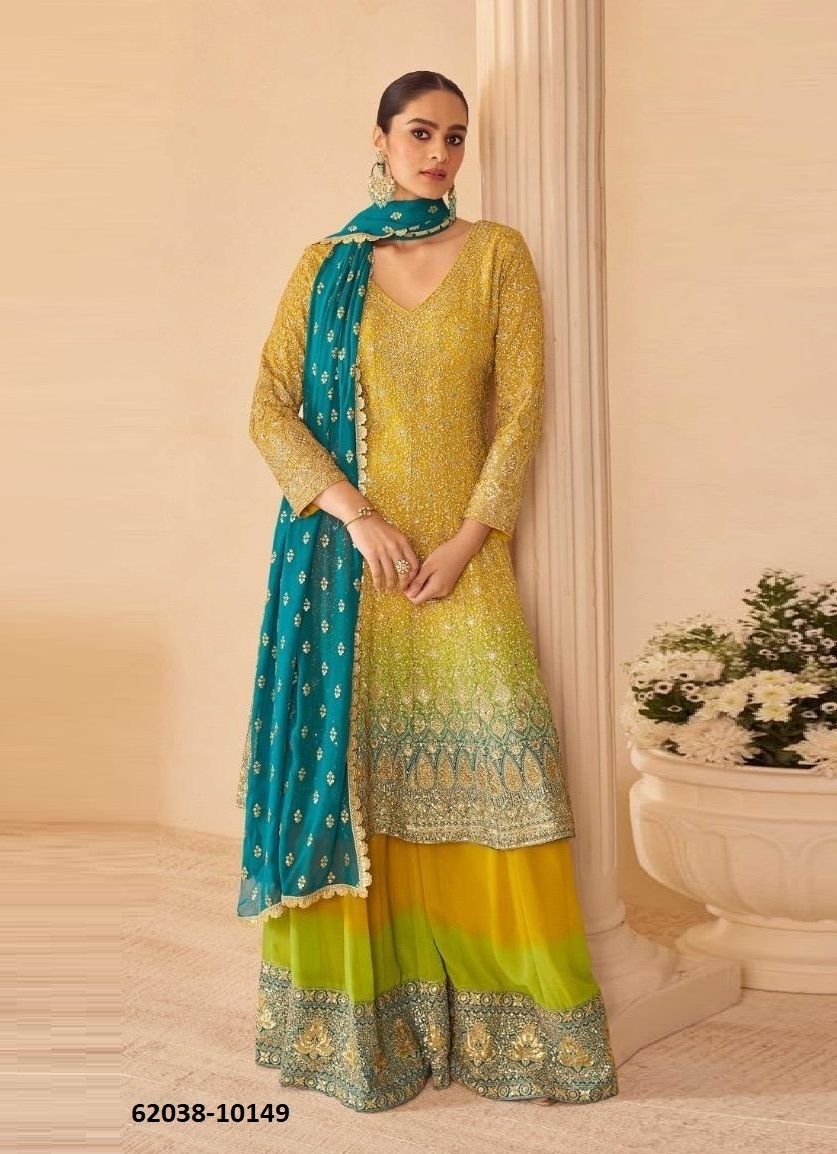 SANDHYA - Catalog # 62038 (Set of 4 Readymade Salwar Suits) by Sayuri Designer