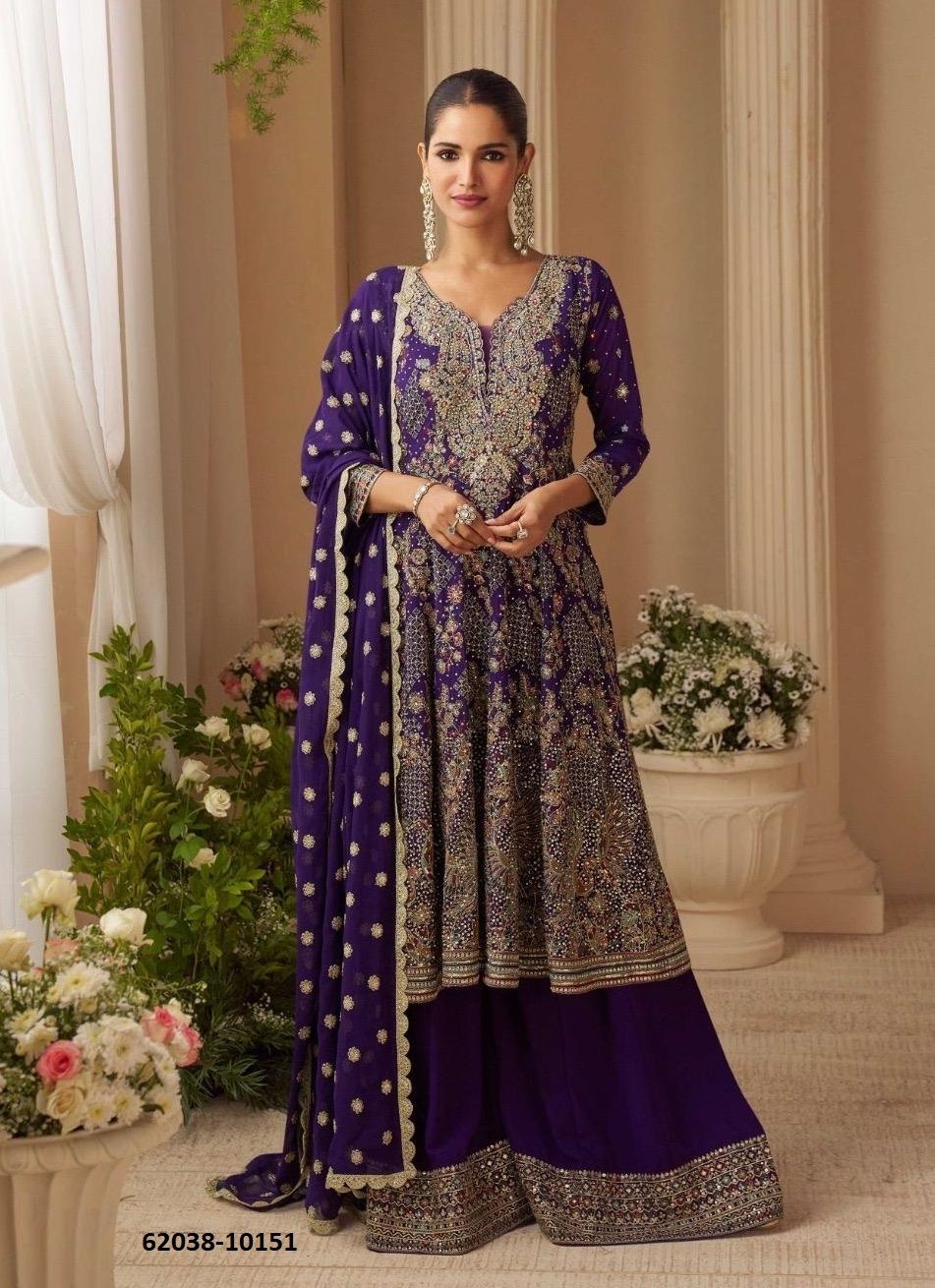 SANDHYA - Catalog # 62038 (Set of 4 Readymade Salwar Suits) by Sayuri Designer