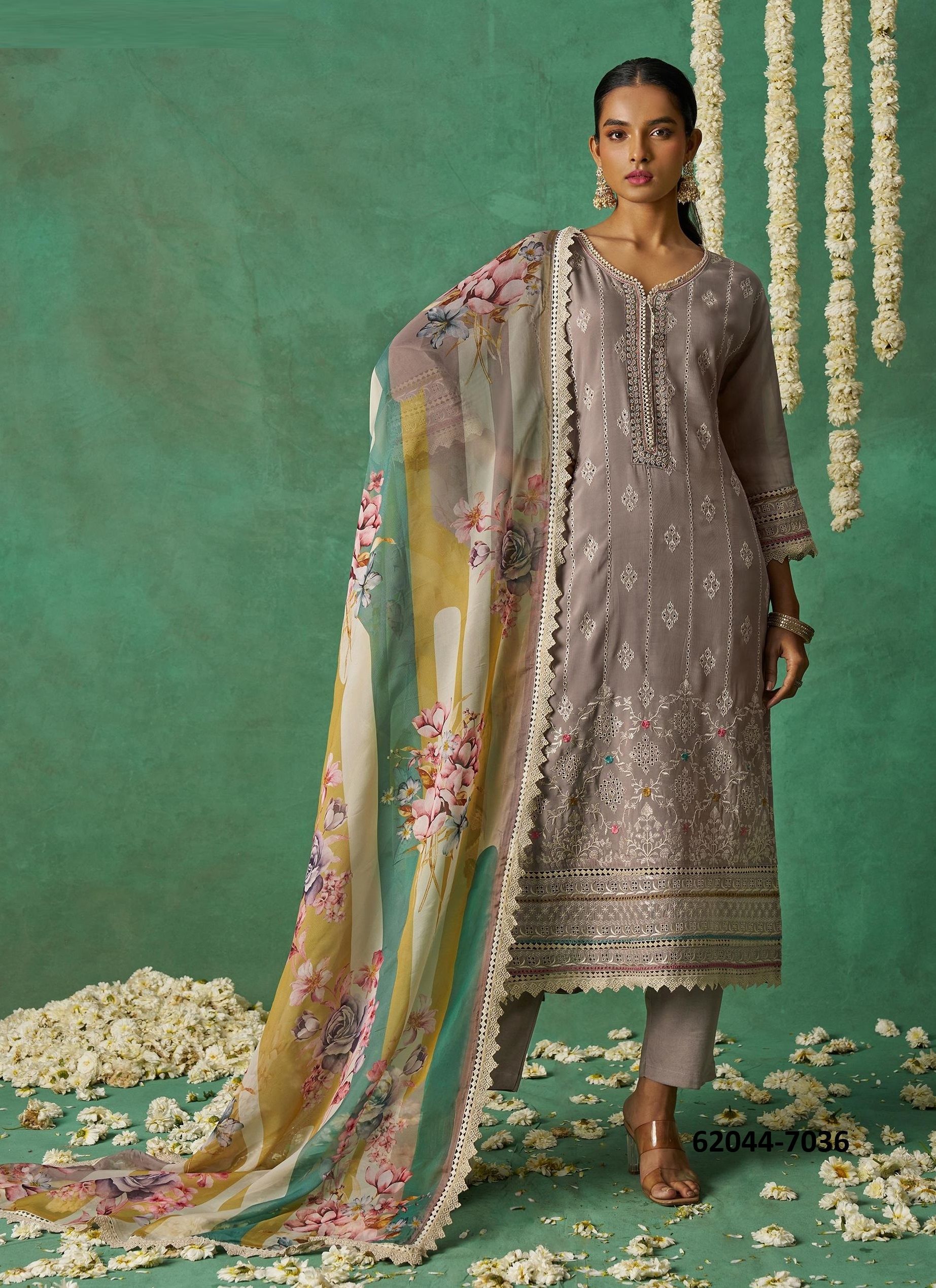 GULAABO 3 - Catalog # 62044 (Set of 3 Semi-Stitched / Un-Stitched Suits) by Alizeh Official