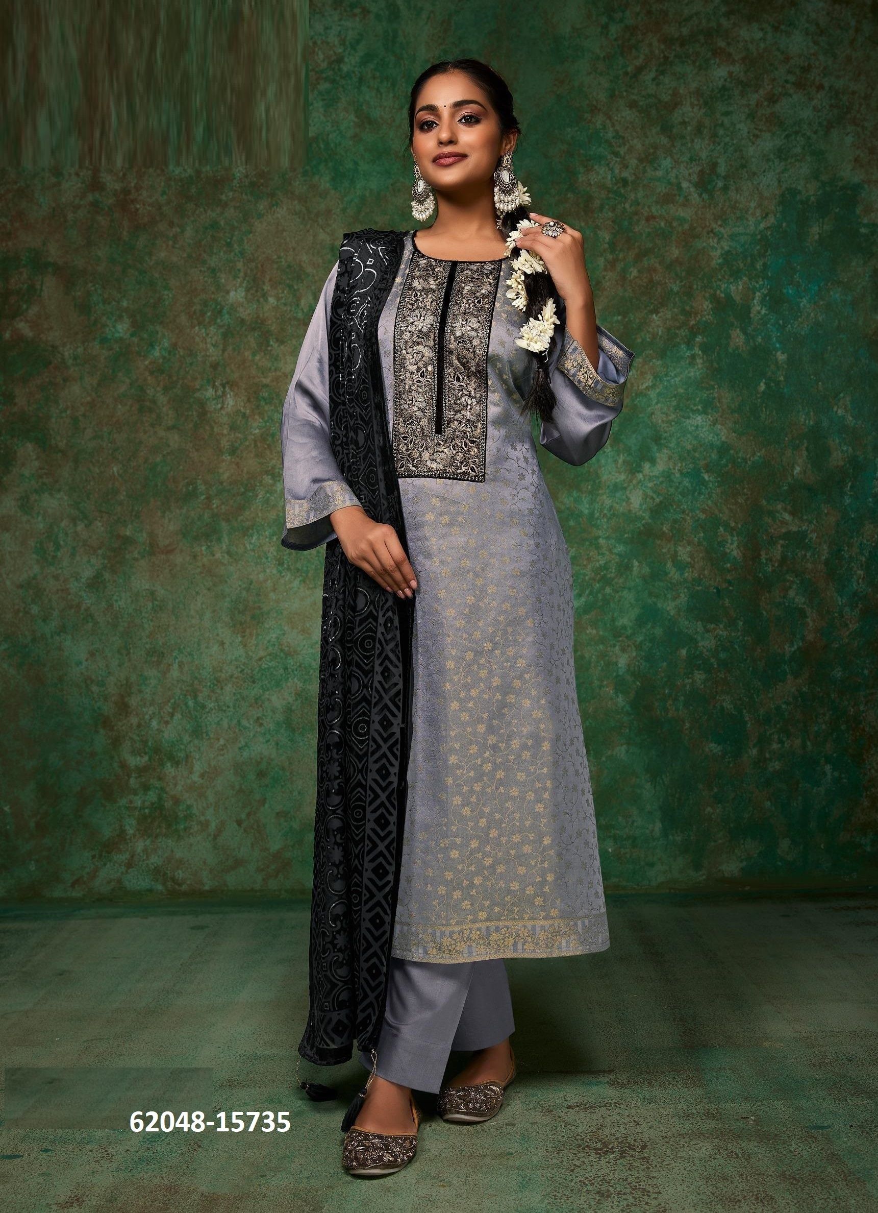 PINARA - Catalog # 62048 (Set of 4 Semi-Stitched / Un-Stitched Suits) by Ibiza