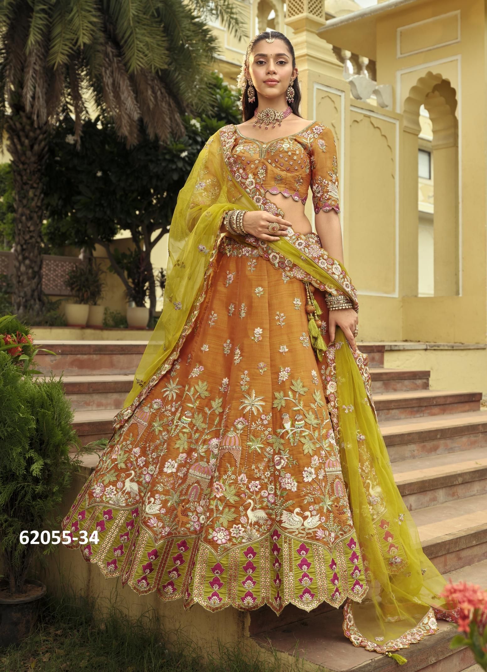 ANAARA READYMADE E-31-40 - Catalog # 62055 (Set of 10 Readymade Lehengas) by Tathastu