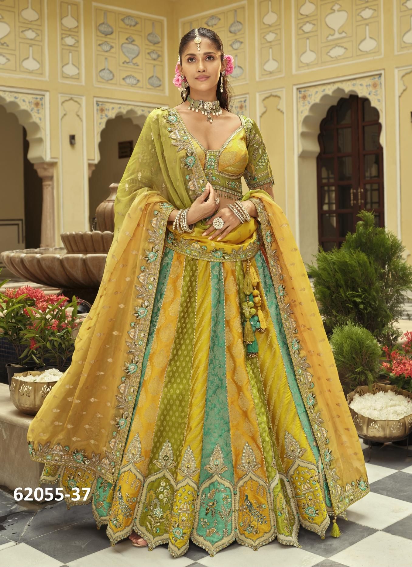 ANAARA READYMADE E-31-40 - Catalog # 62055 (Set of 10 Readymade Lehengas) by Tathastu