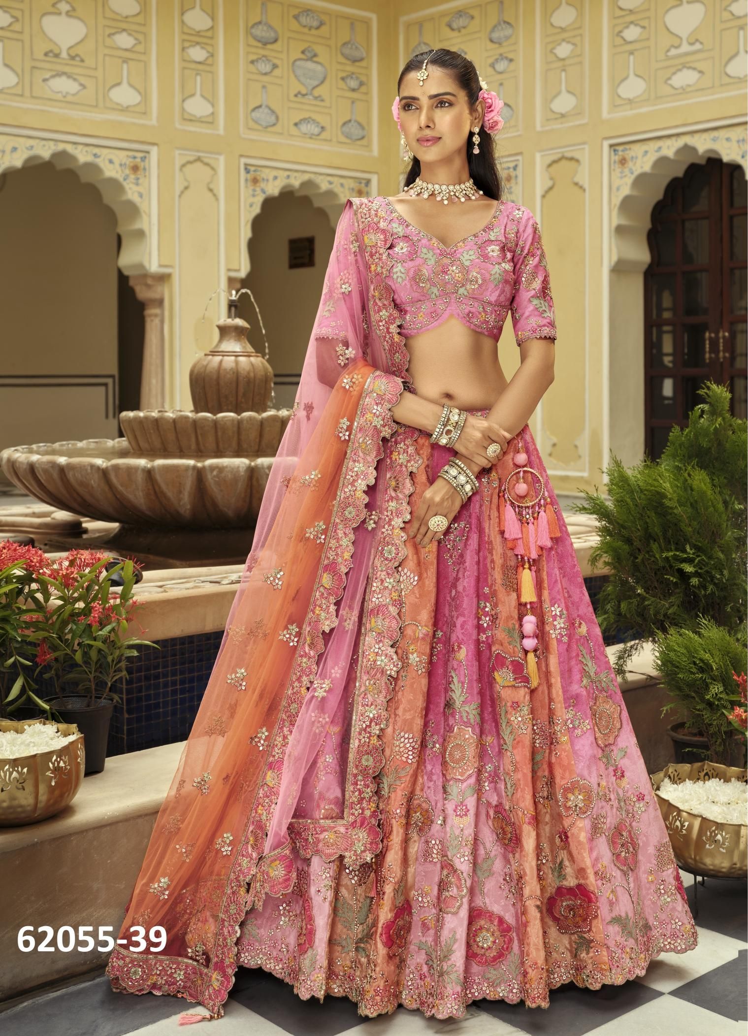 ANAARA READYMADE E-31-40 - Catalog # 62055 (Set of 10 Readymade Lehengas) by Tathastu