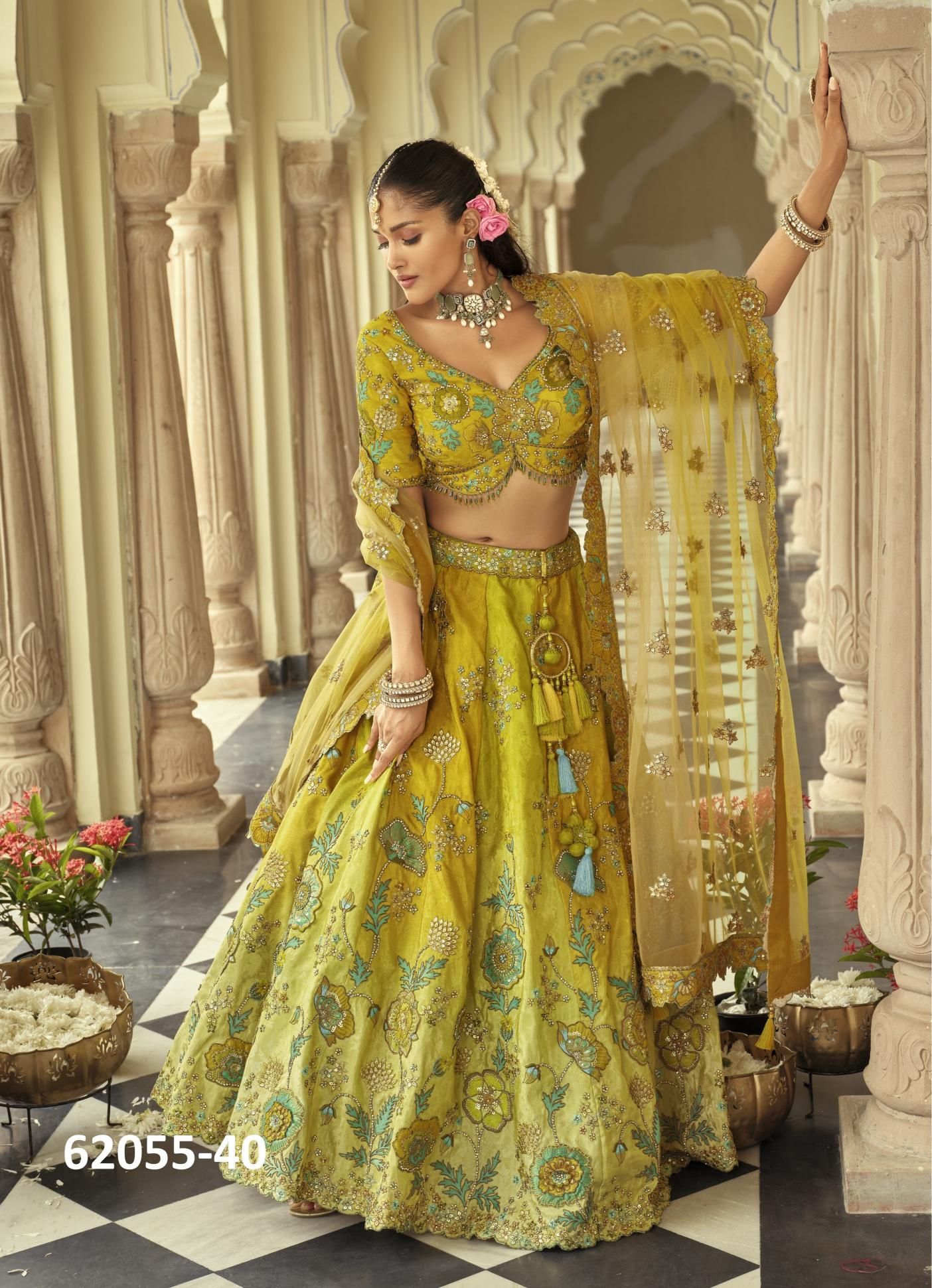 ANAARA READYMADE E-31-40 - Catalog # 62055 (Set of 10 Readymade Lehengas) by Tathastu