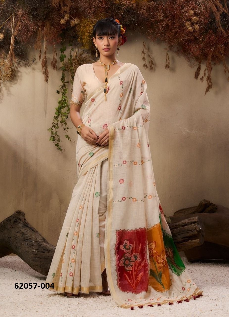 RASHMIKA - Catalog # 62057 (Set of 4 Sarees) by Rajtex Fabrics RASHMIKA - Catalog # 62057 (Set of 4 Sarees) by Rajtex Fabrics