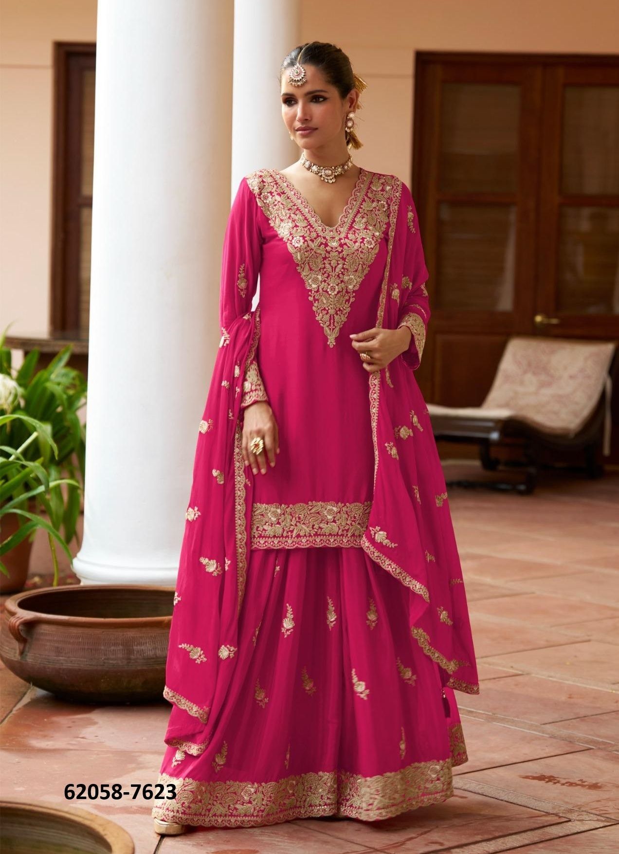 VARNIKA - Catalog # 62058 (Set of 3 Readymade Salwar Suits) by Gulkayra Designer
