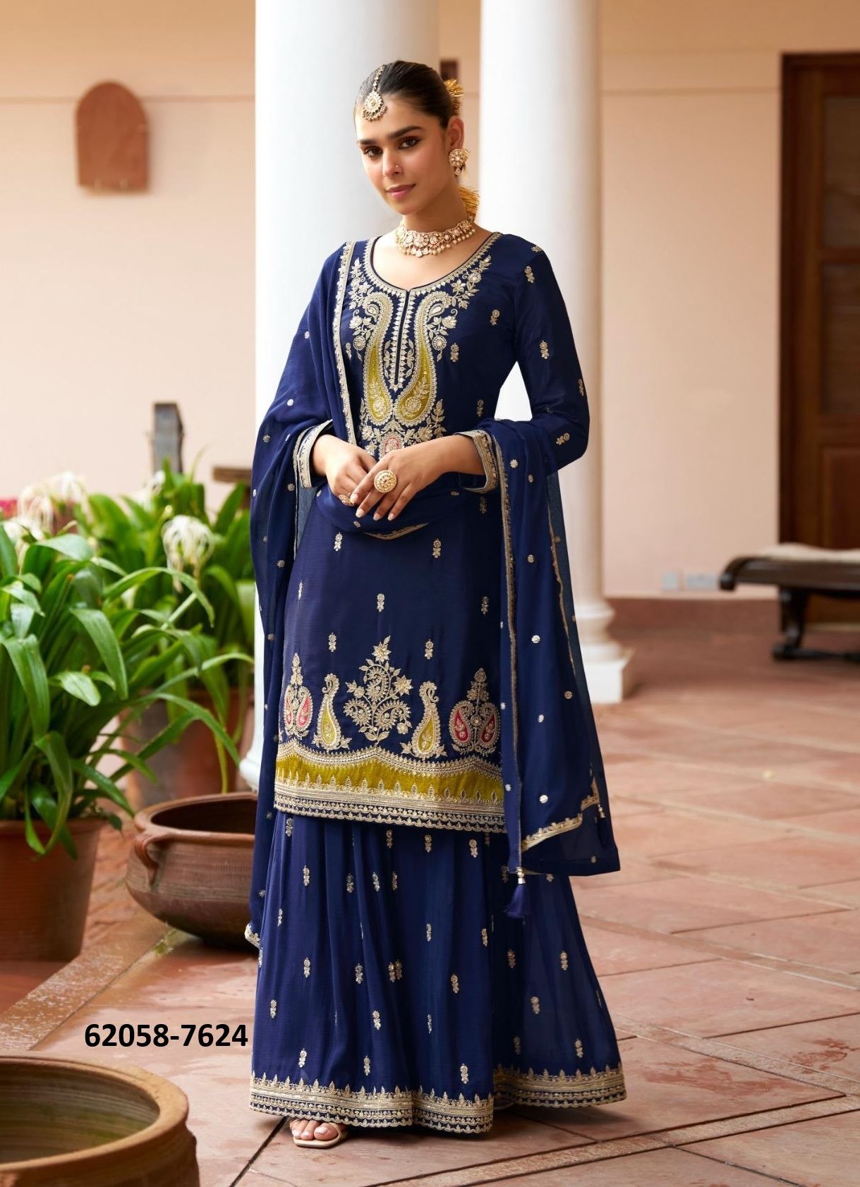 VARNIKA - Catalog # 62058 (Set of 3 Readymade Salwar Suits) by Gulkayra Designer