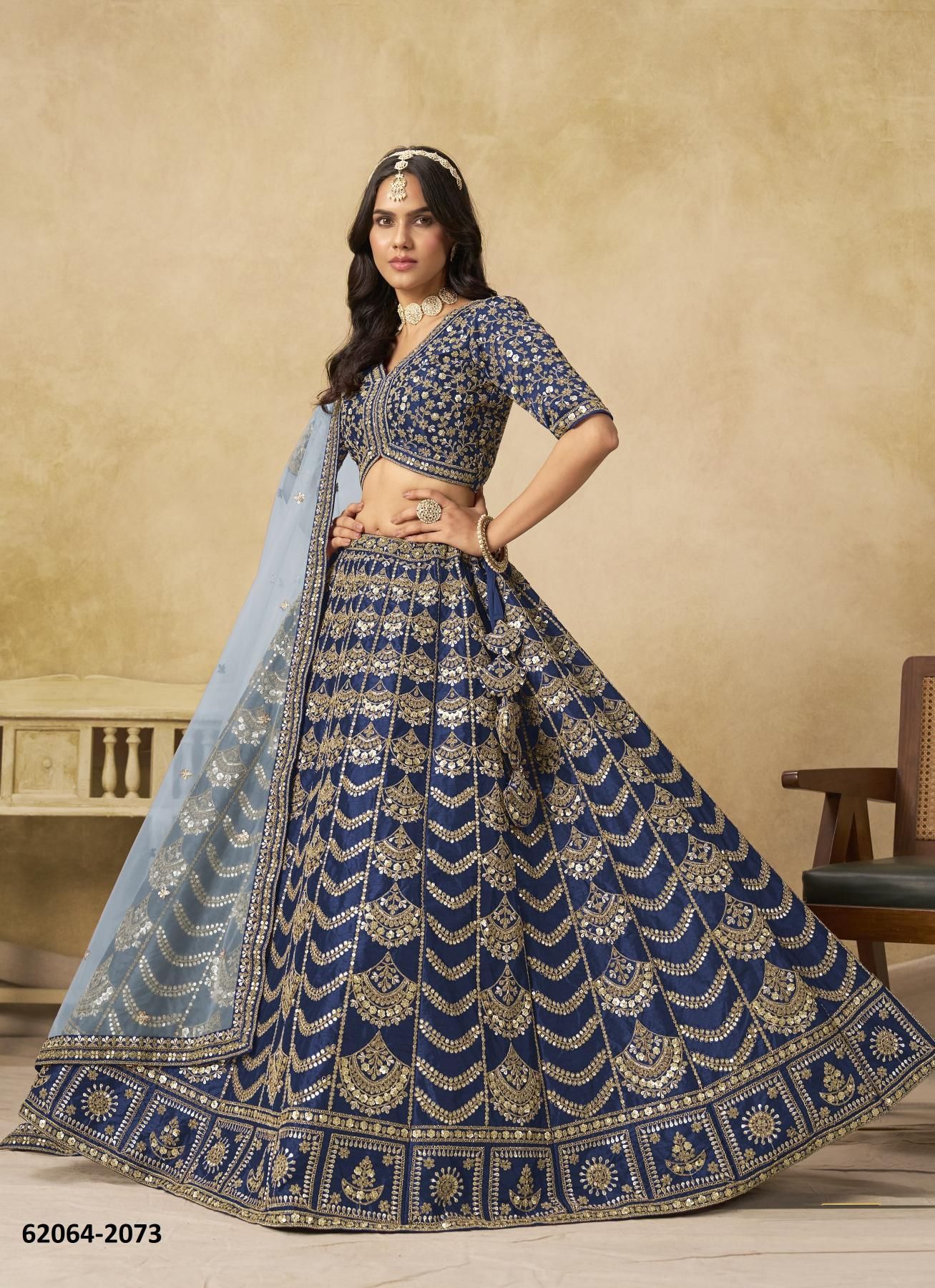 MEHVISH 27 - Catalog # 62064 (Set of 4 Semi-Stitched Lehengas) by Meheriya MEHVISH 27 - Catalog # 62064 (Set of 4 Semi-Stitched Lehengas) by Meheriya