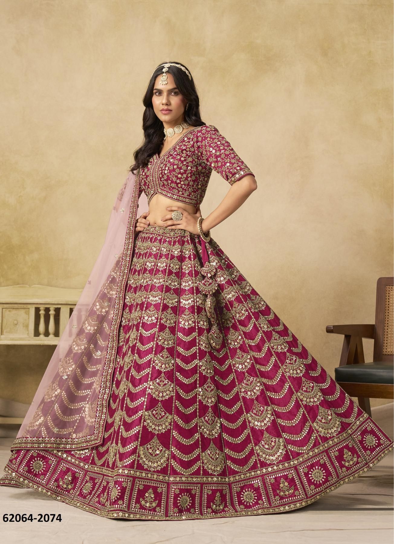 MEHVISH 27 - Catalog # 62064 (Set of 4 Semi-Stitched Lehengas) by Meheriya MEHVISH 27 - Catalog # 62064 (Set of 4 Semi-Stitched Lehengas) by Meheriya