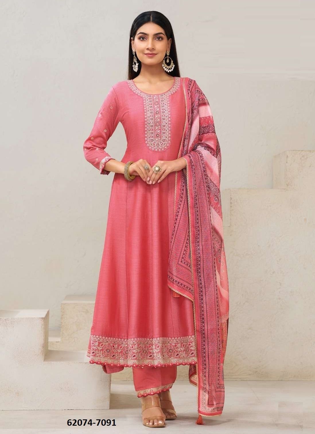 KALINDI - Catalog # 62074 (Set of 6 Readymade Salwar Suits) by Rangoon KALINDI - Catalog # 62074 (Set of 6 Readymade Salwar Suits) by Rangoon