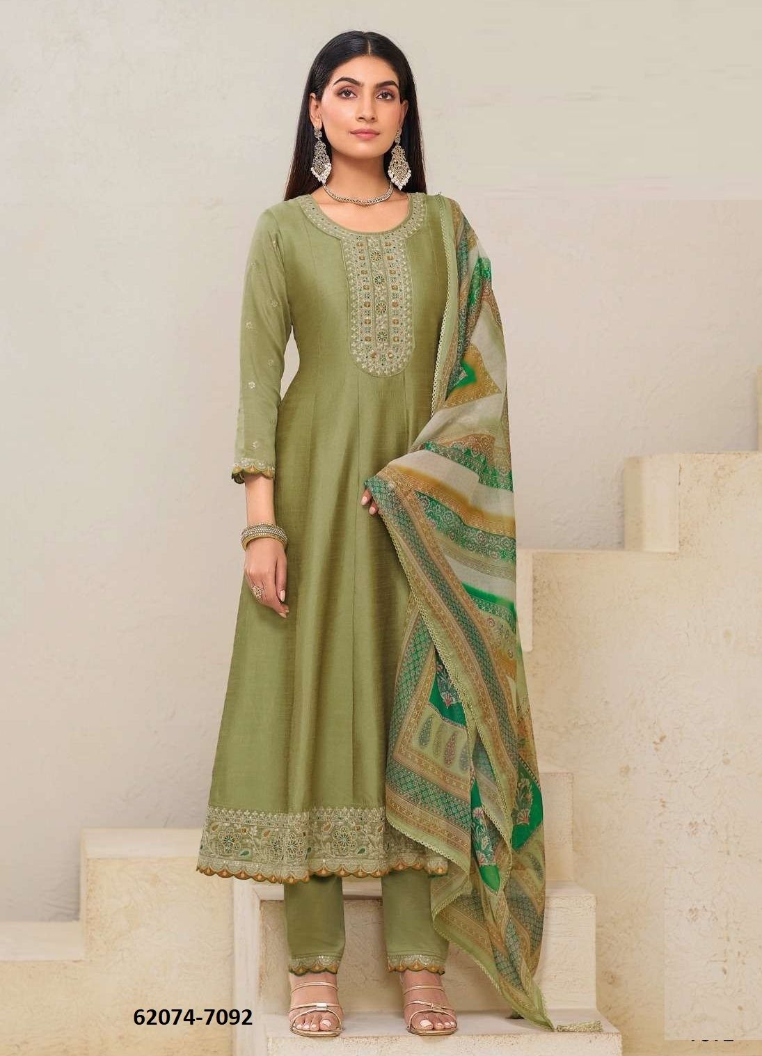 KALINDI - Catalog # 62074 (Set of 6 Readymade Salwar Suits) by Rangoon KALINDI - Catalog # 62074 (Set of 6 Readymade Salwar Suits) by Rangoon