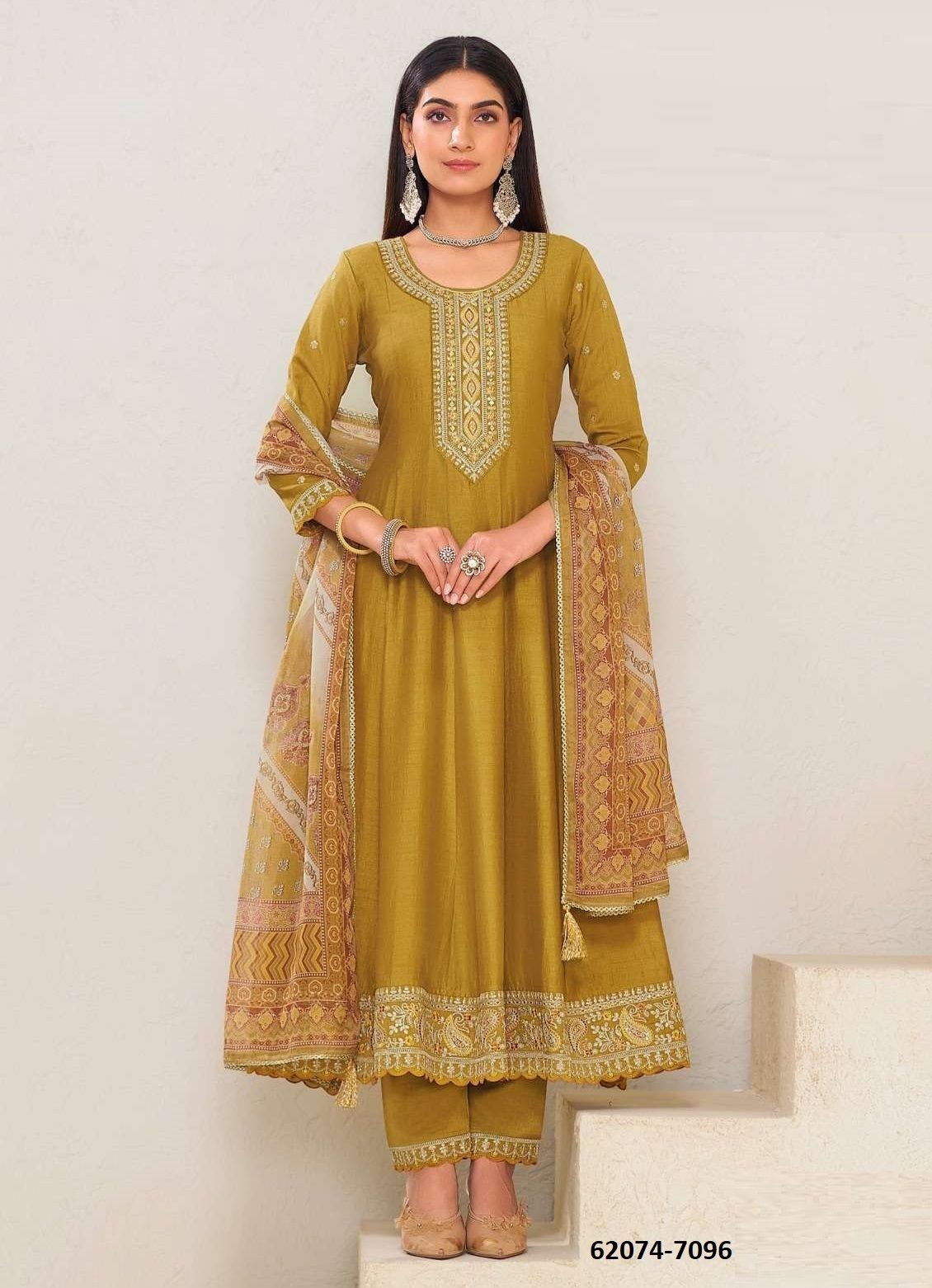KALINDI - Catalog # 62074 (Set of 6 Readymade Salwar Suits) by Rangoon KALINDI - Catalog # 62074 (Set of 6 Readymade Salwar Suits) by Rangoon