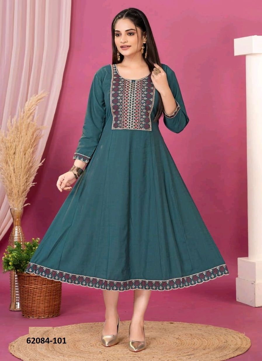 JAMIKA - Catalog # 62084 (Set of 6 Readymade Women's Kurtis / Tops) by Dee Cee JAMIKA - Catalog # 62084 (Set of 6 Readymade Women's Kurtis / Tops) by Dee Cee