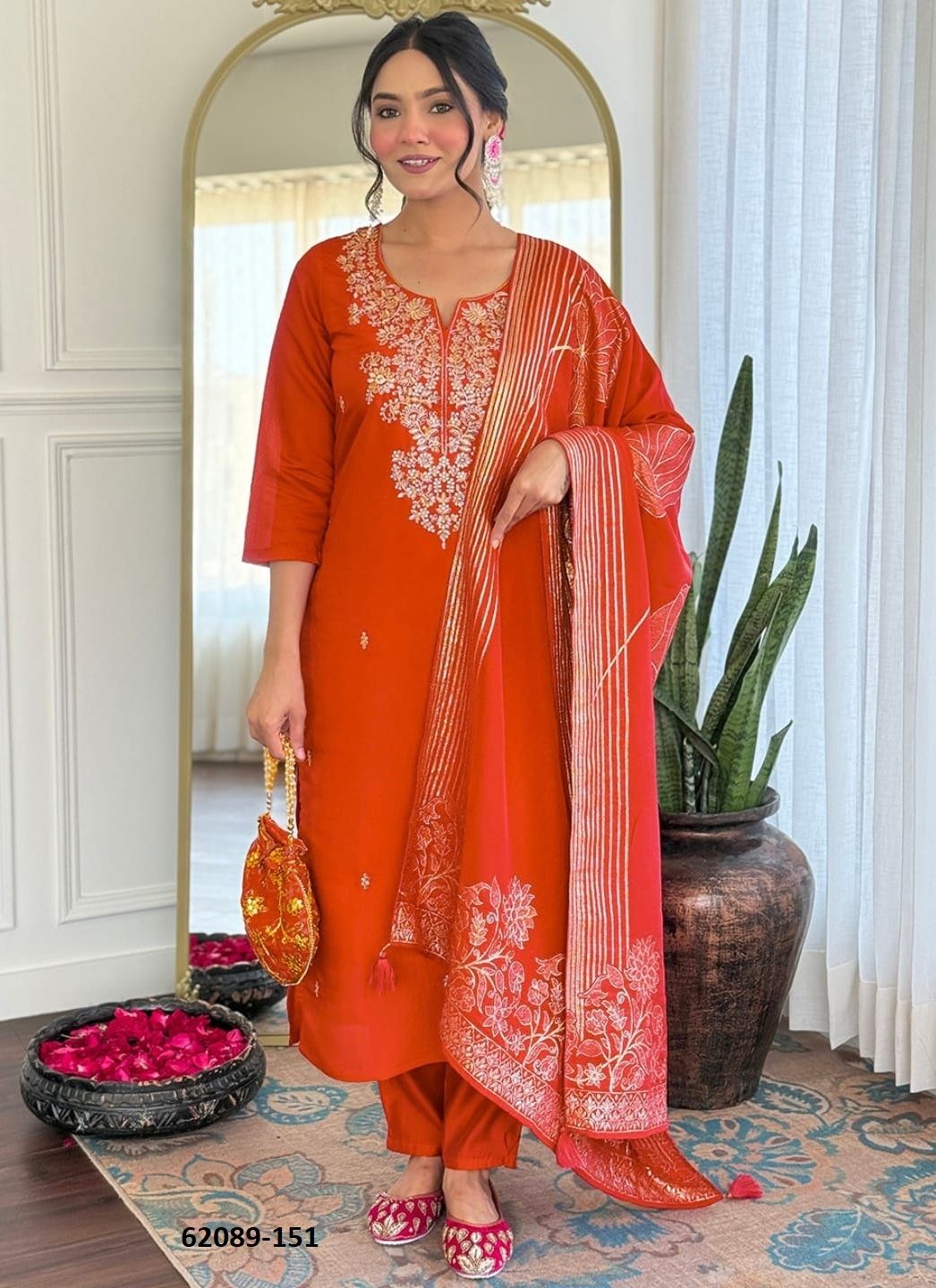 PINK PARI - Catalog # 62089 (Set of 2 Readymade Salwar Suits) by Jagraasa PINK PARI - Catalog # 62089 (Set of 2 Readymade Salwar Suits) by Jagraasa