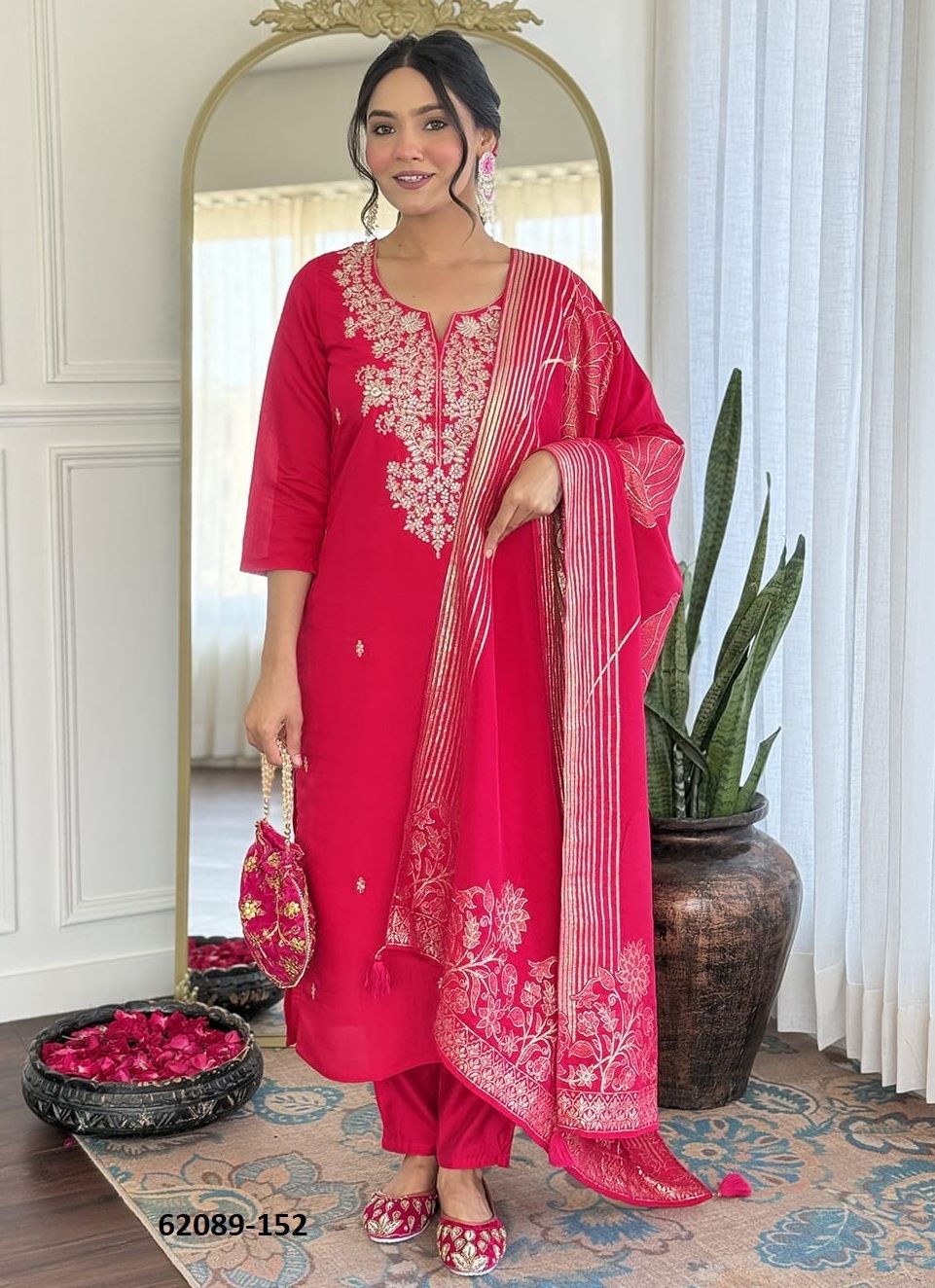 PINK PARI - Catalog # 62089 (Set of 2 Readymade Salwar Suits) by Jagraasa PINK PARI - Catalog # 62089 (Set of 2 Readymade Salwar Suits) by Jagraasa