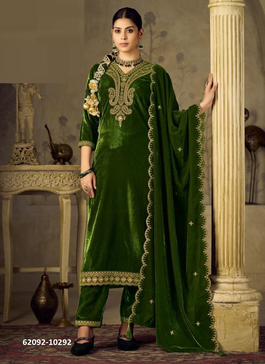 ZARINA - Catalog # 62092 (Set of 4 Readymade Salwar Suits) by Rangoon