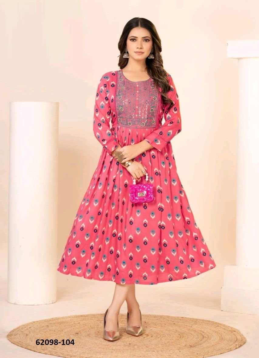 VANYA - Catalog # 62098 (Set of 6 Readymade Women's Kurtis / Tops) by Dee Cee VANYA - Catalog # 62098 (Set of 6 Readymade Women's Kurtis / Tops) by Dee Cee