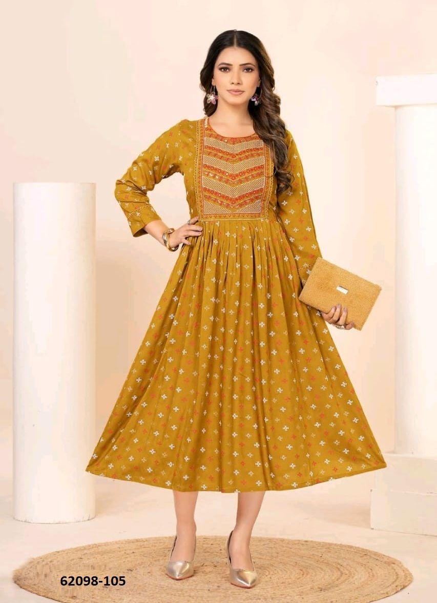 VANYA - Catalog # 62098 (Set of 6 Readymade Women's Kurtis / Tops) by Dee Cee VANYA - Catalog # 62098 (Set of 6 Readymade Women's Kurtis / Tops) by Dee Cee
