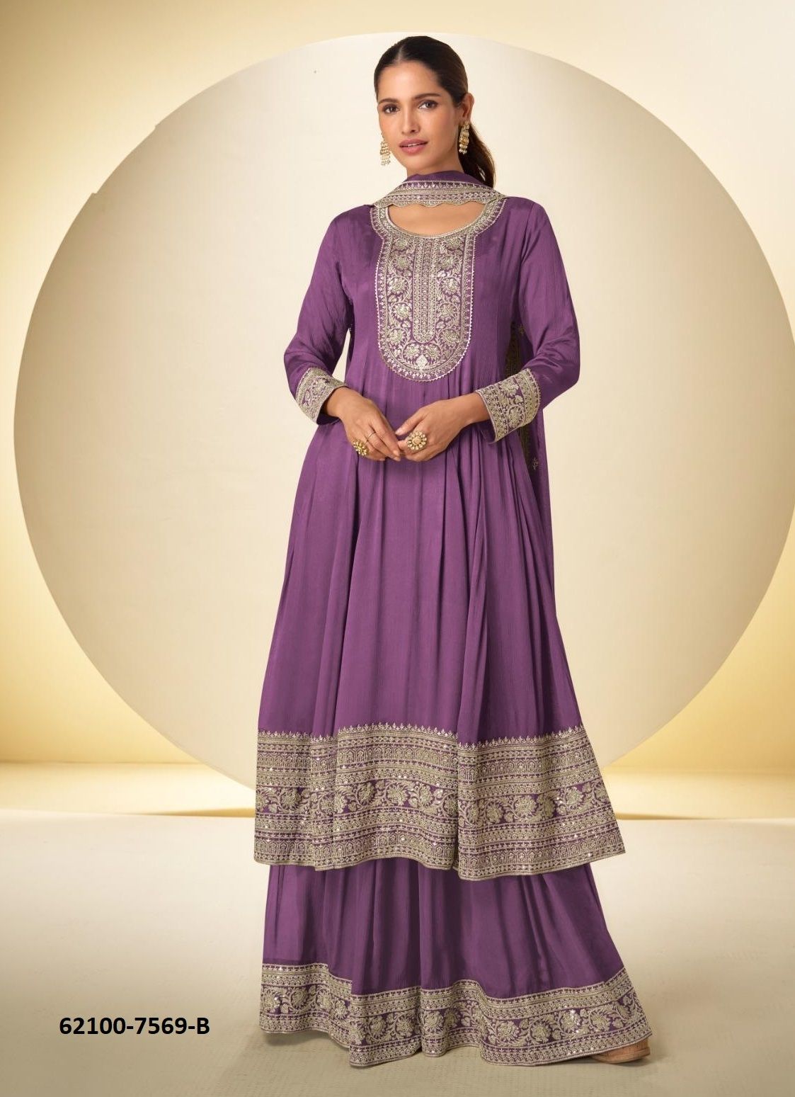 NARGIS - Catalog # 62100 (Set of 4 Readymade Salwar Suits) by Gulkayra Designer